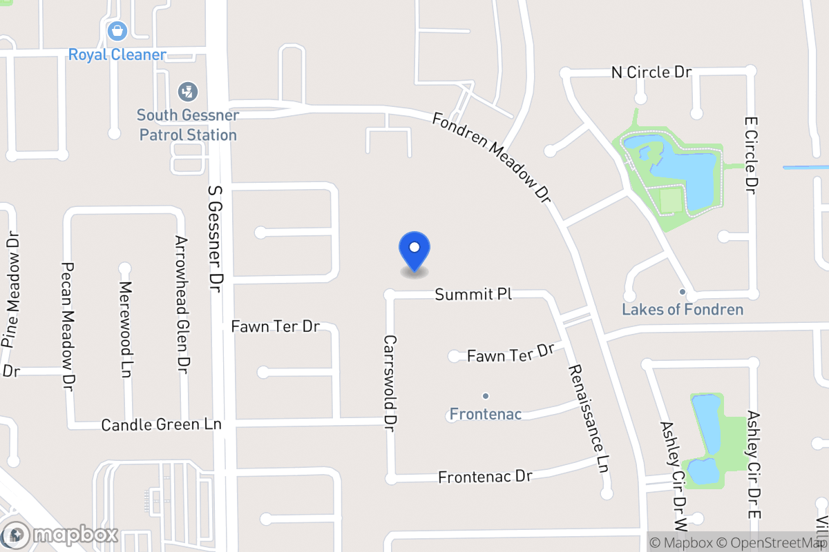 Map of 8316 Summit Pl, Houston