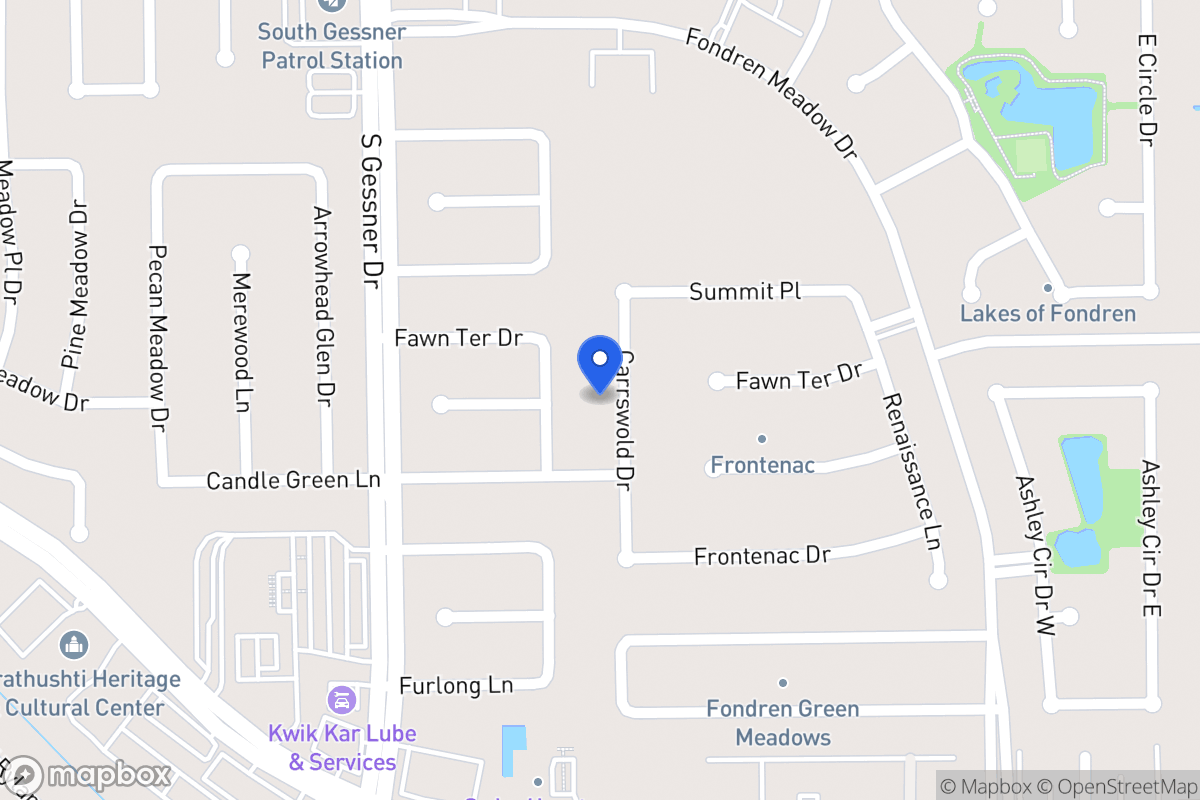 Map of 12122 Carrswold Dr, Houston