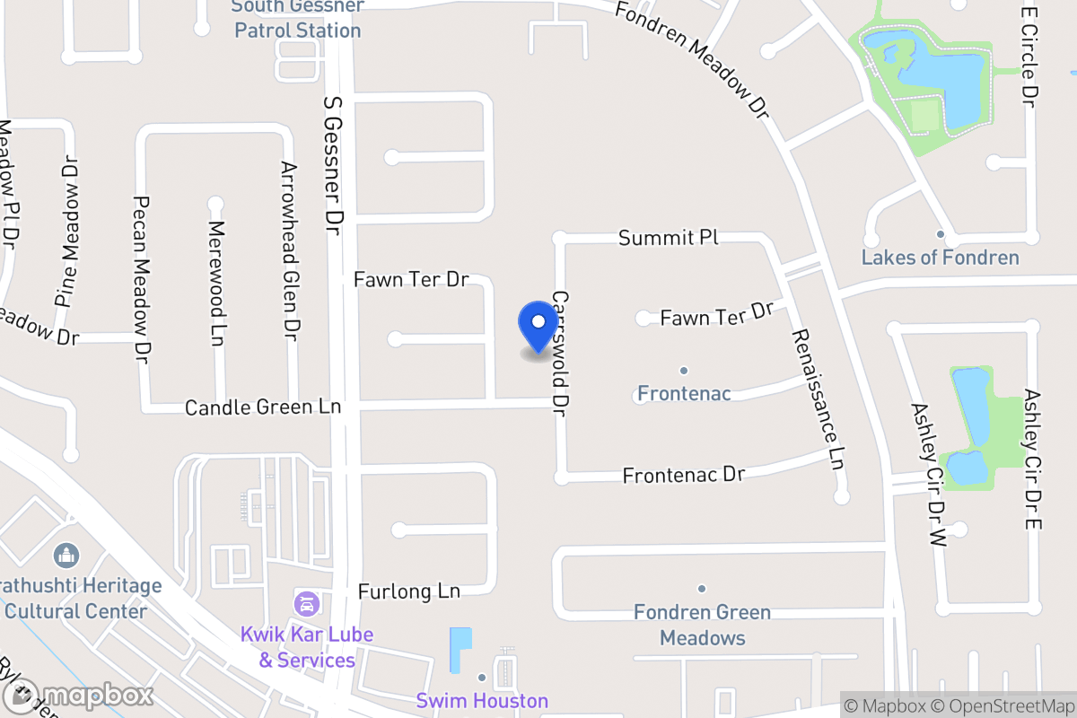 Map of 12126 Carrswold Dr, Houston