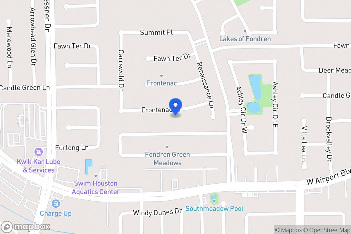 Map of 8219 Frontenac Dr, Houston