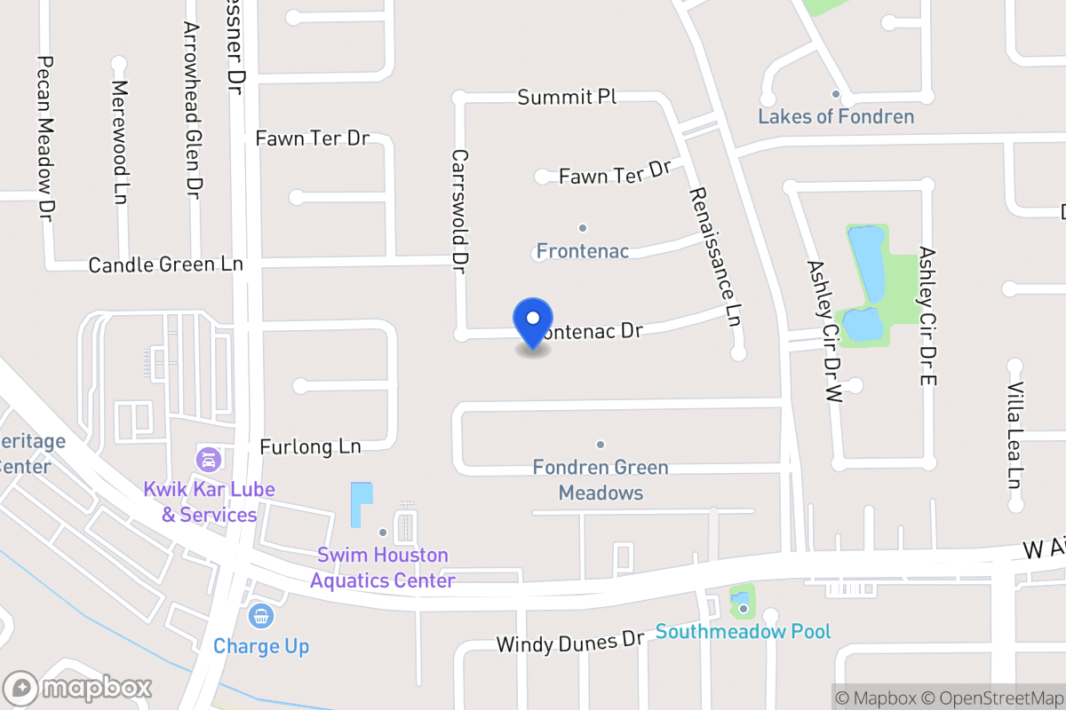 Map of 8311 Frontenac Dr, Houston