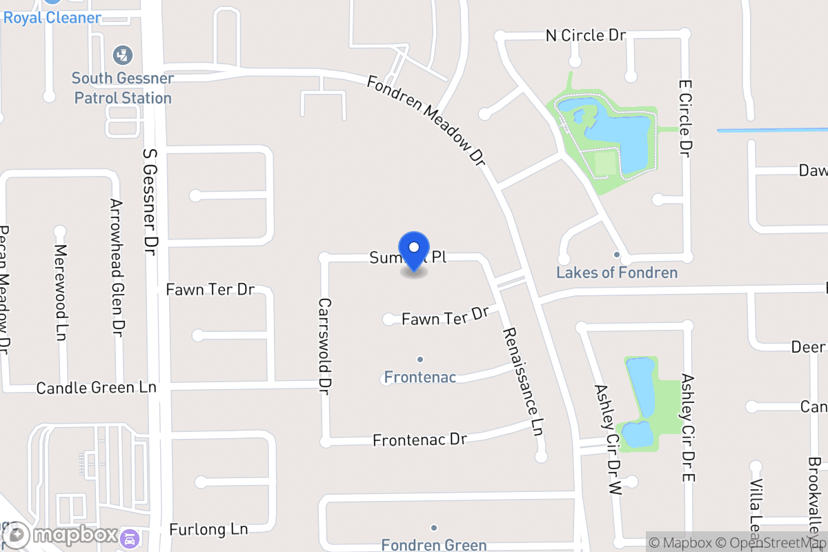 Map of 8303 Summit Pl, Houston
