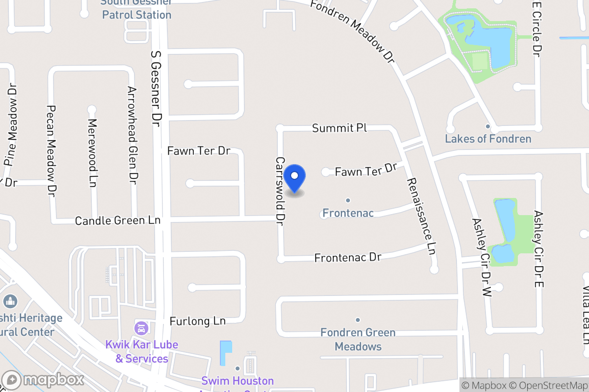 Map of 12127 Carrswold Dr, Houston