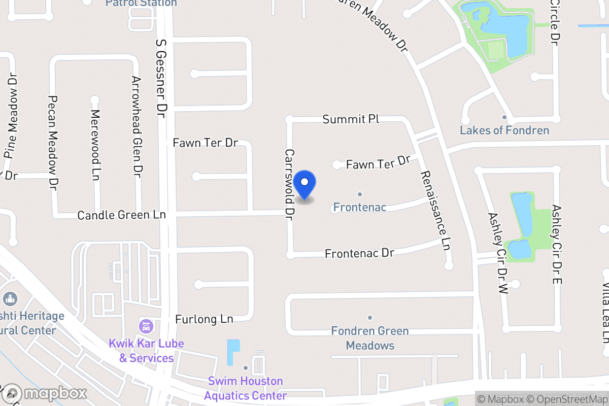 Map of 12131 Carrswold Dr, Houston