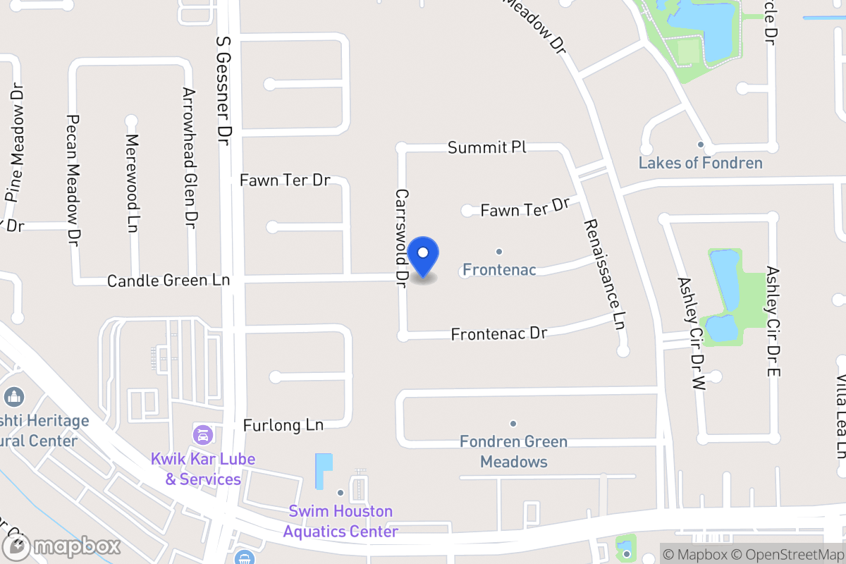 Map of 12203 Carrswold Dr, Houston