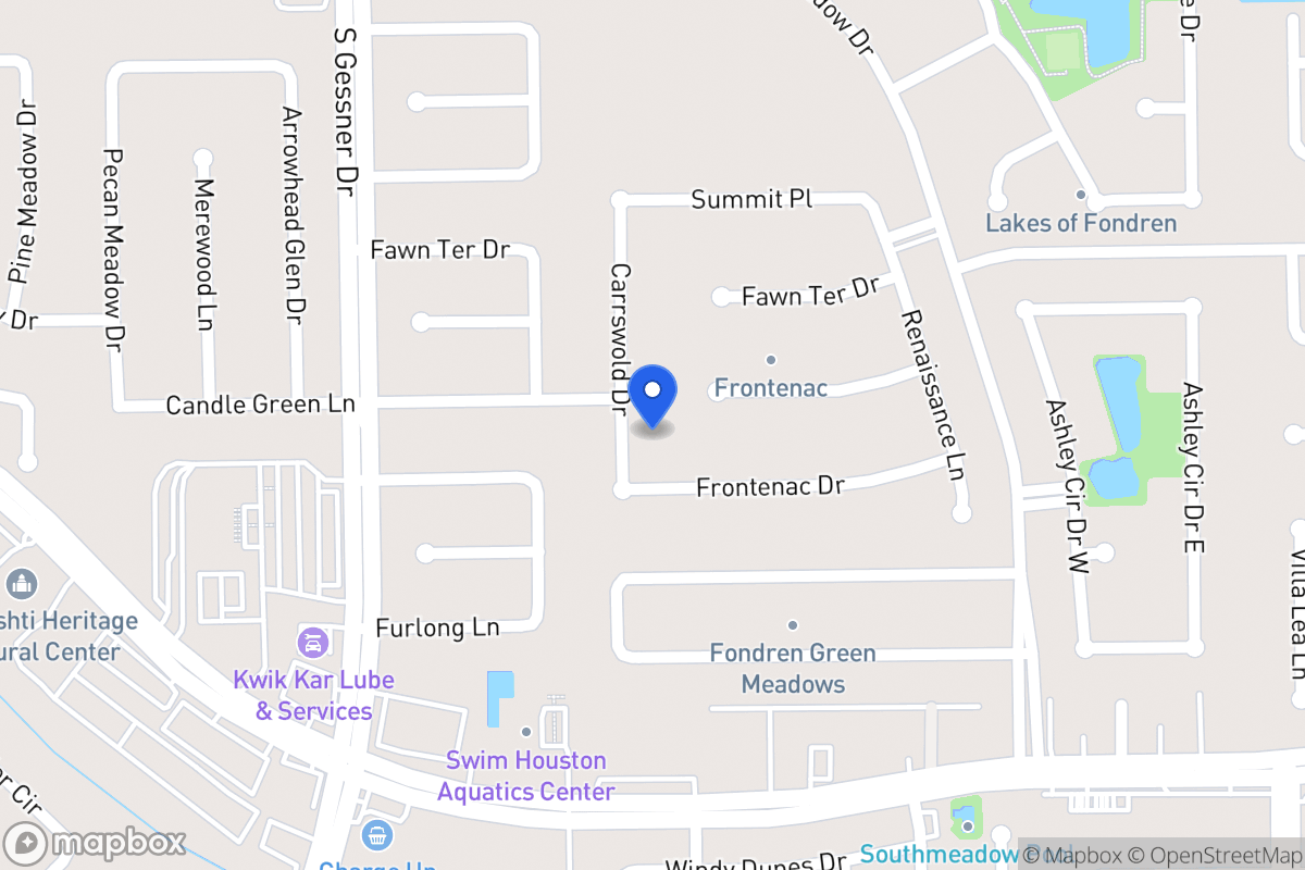 Map of 12207 Carrswold Dr, Houston