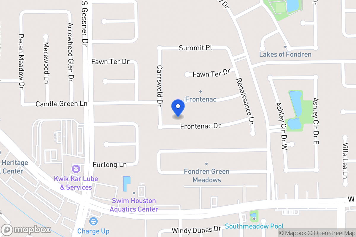 Map of Frontenac, Houston