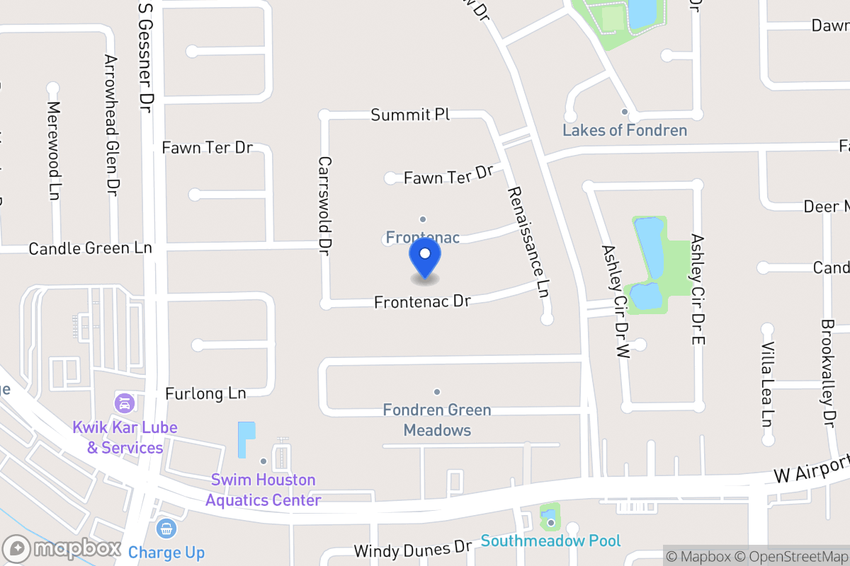 Map of 8302 Frontenac Dr, Houston
