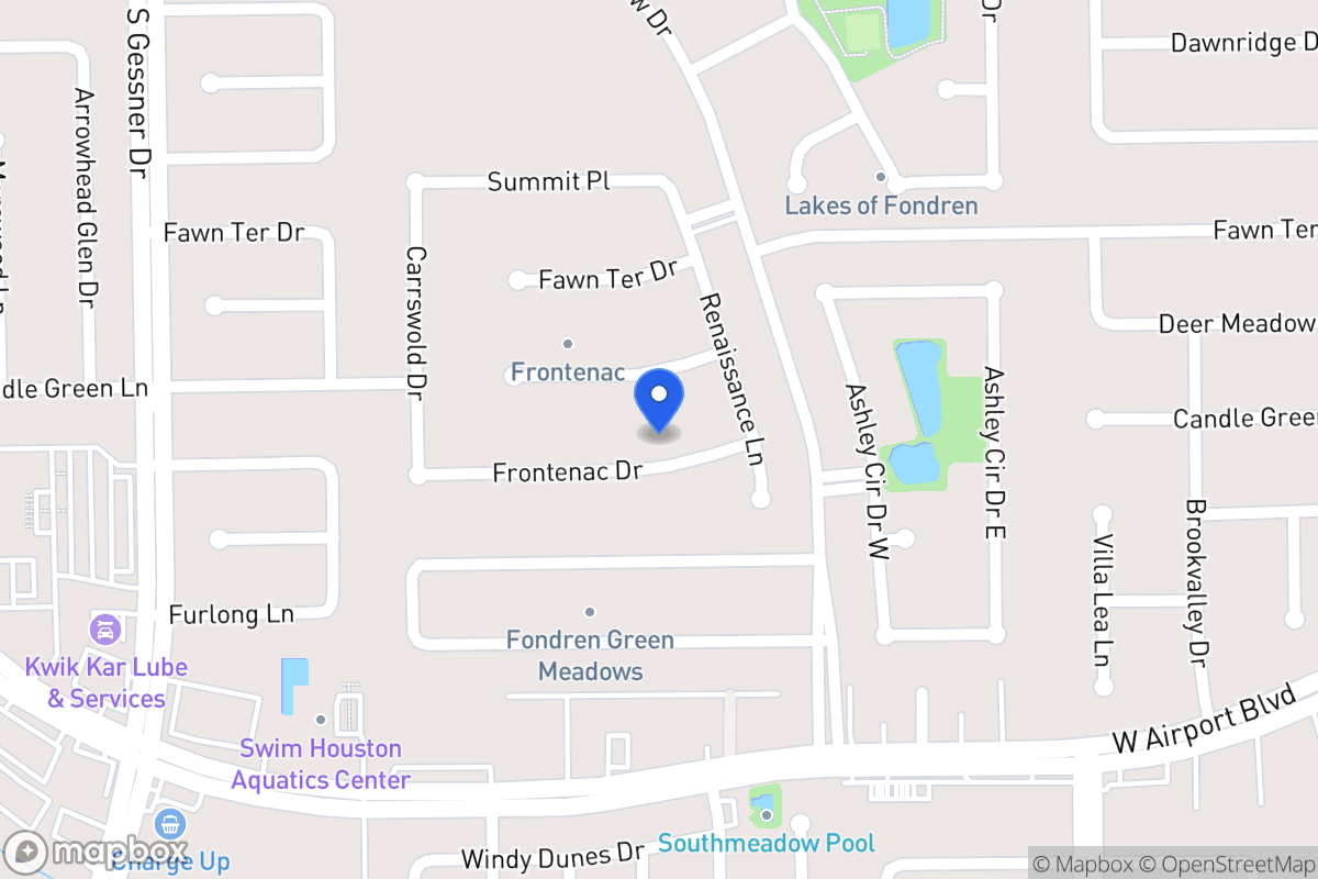 Map of 8210 Frontenac Dr, Houston