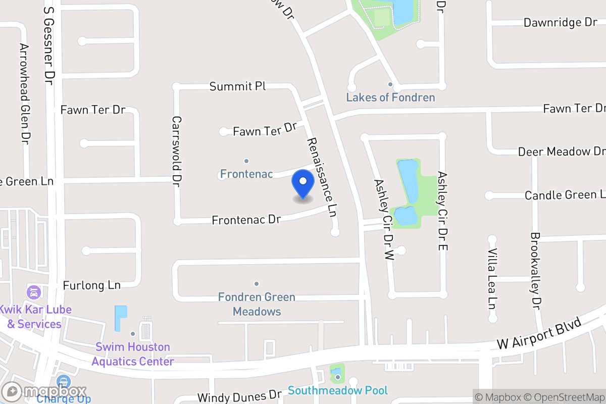 Map of 8206 Frontenac Dr, Houston