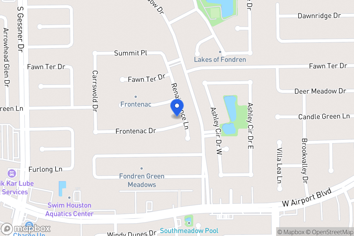 Map of 8202 Frontenac Dr, Houston