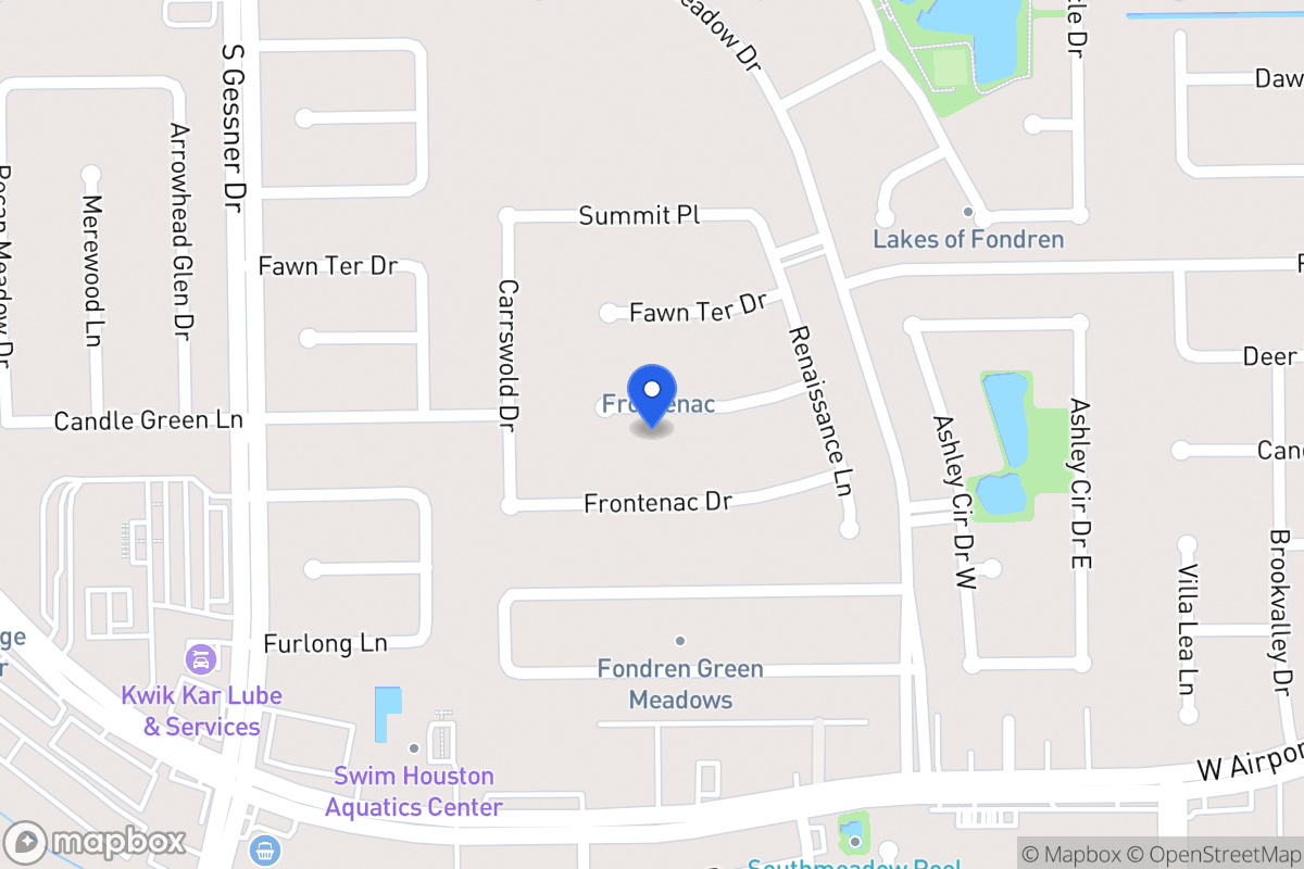 Map of 8303 Candlegreen Ln, Houston