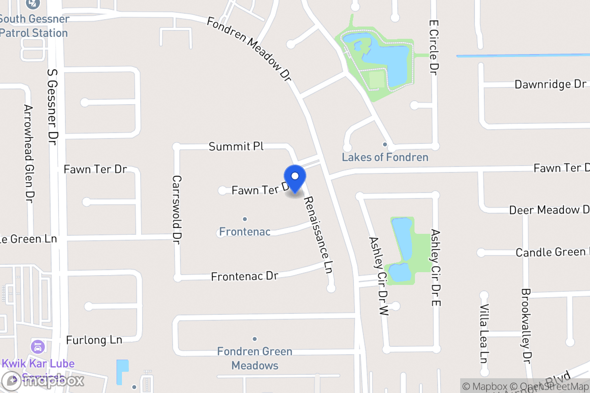 Map of 8203 Fawn Terrace Dr, Houston