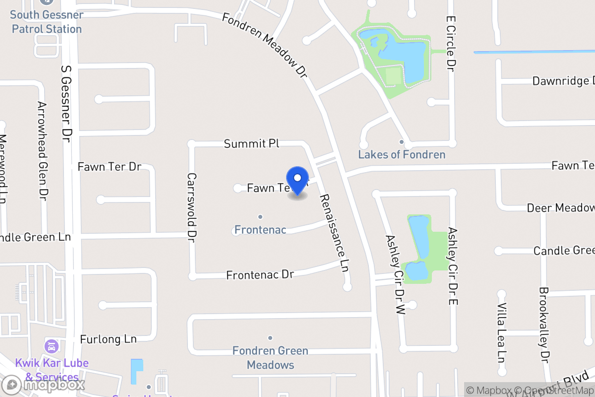 Map of 8207 Fawn Terrace Dr, Houston