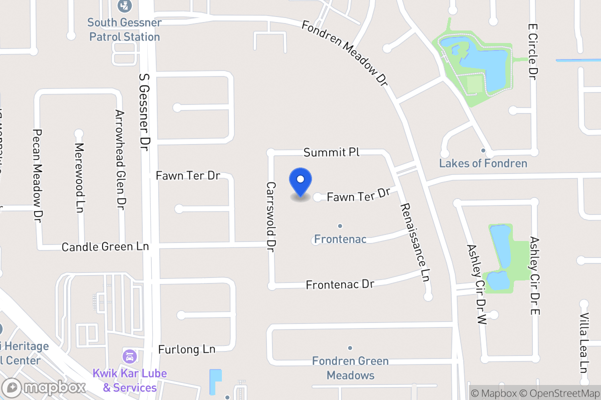 Map of 8314 Fawn Terrace Dr, Houston