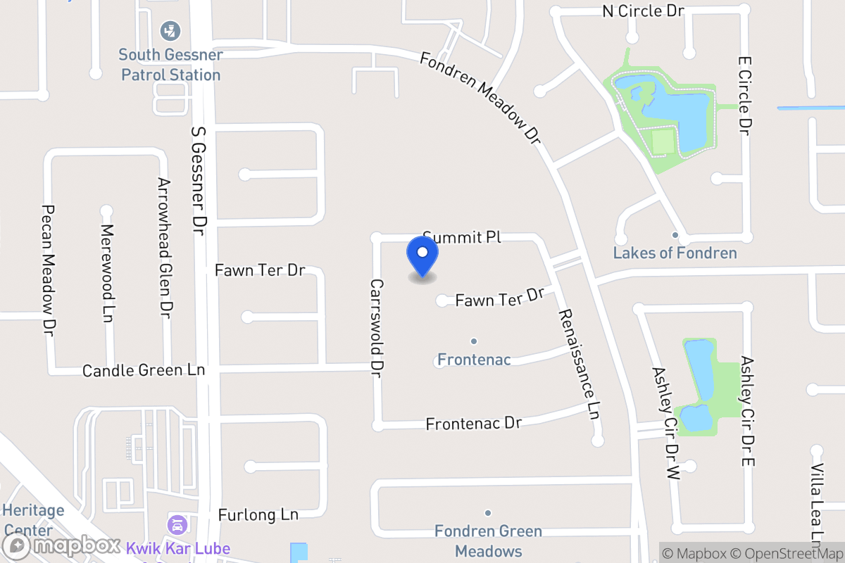 Map of 8310 Fawn Terrace Dr, Houston