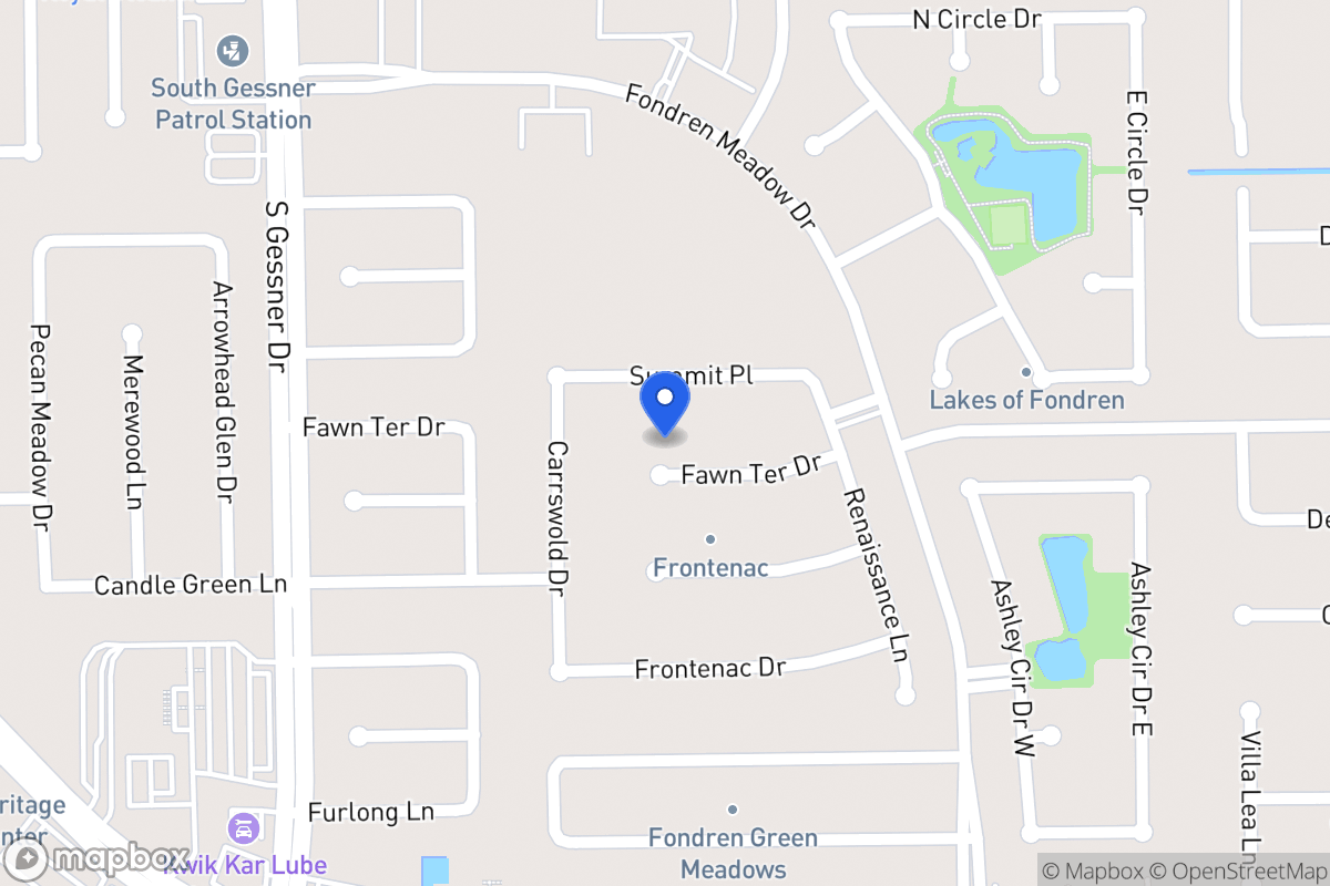 Map of 8306 Fawn Terrace Dr, Houston