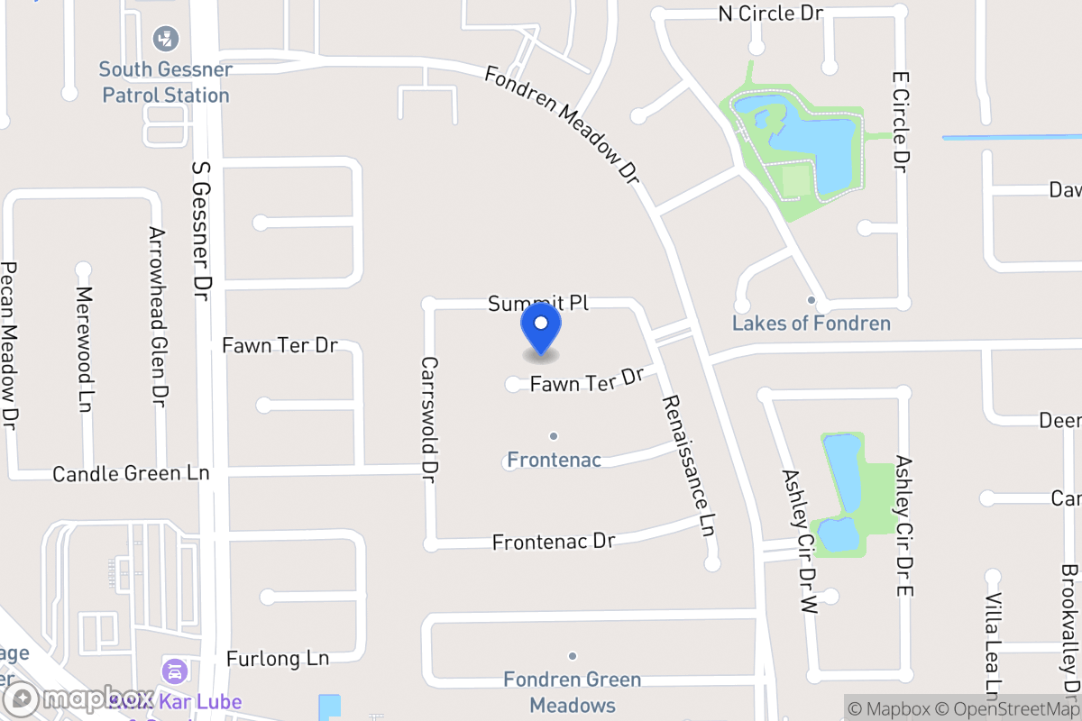 Map of 8302 Fawn Terrace Dr, Houston