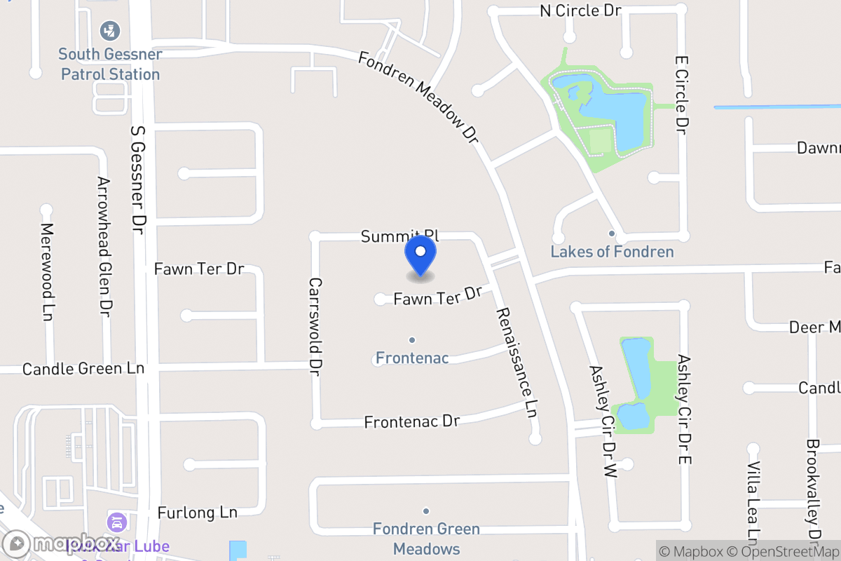 Map of 8214 Fawn Terrace Dr, Houston