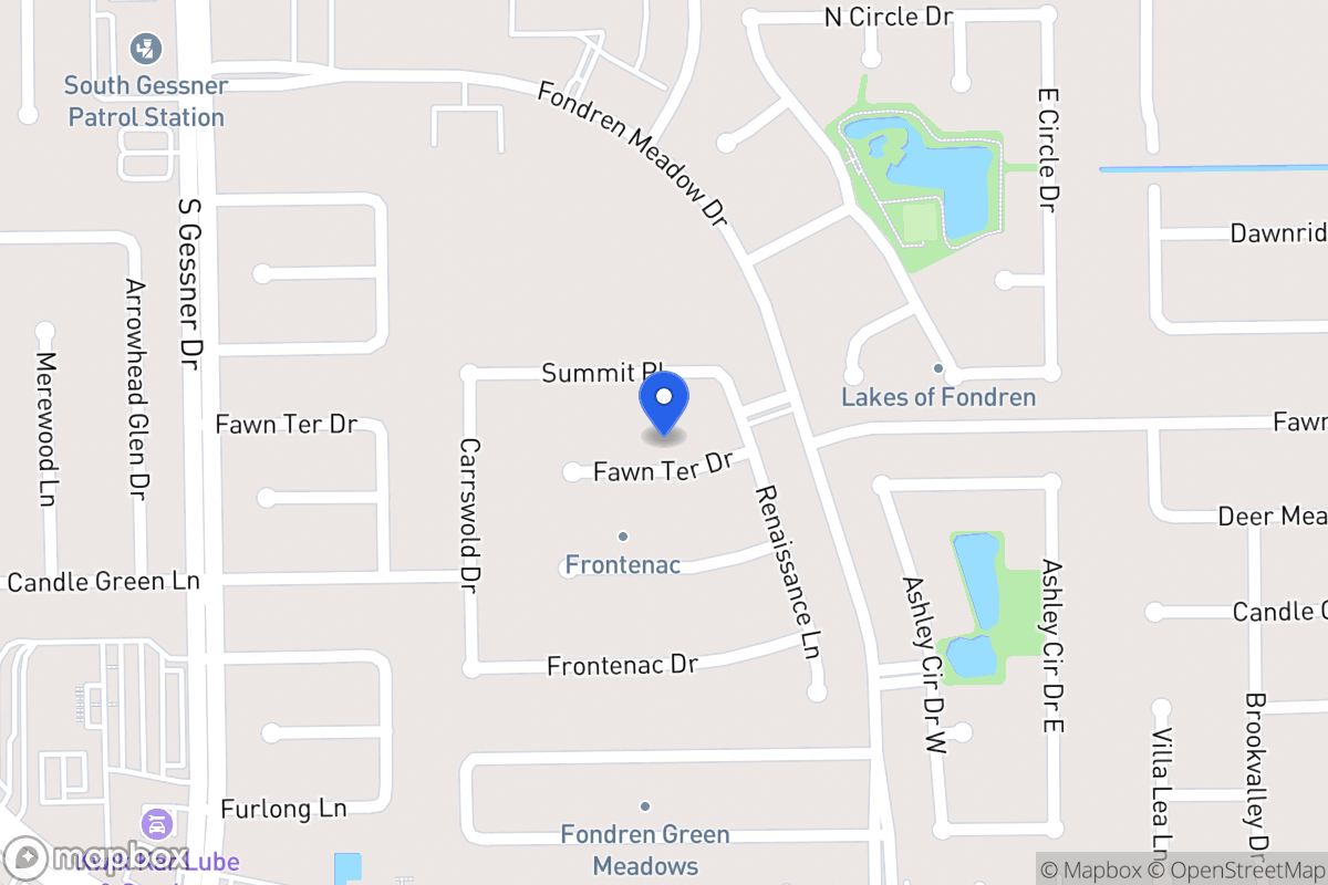 Map of 8210 Fawn Terrace Dr, Houston