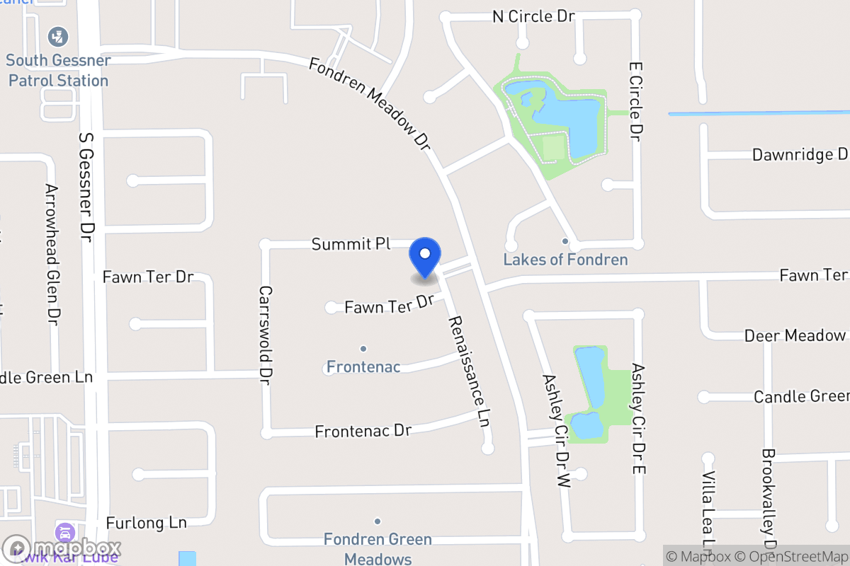 Map of 8202 Fawn Terrace Dr, Houston