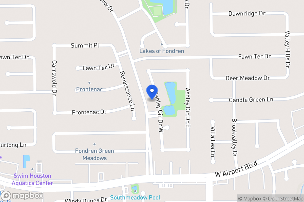 Map of 12122 Ashley Circle Dr W, Houston