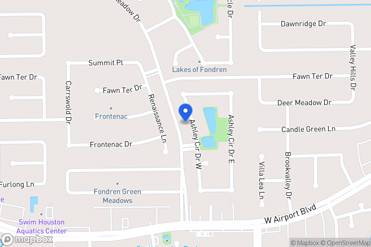 Map of 12118 Ashley Circle Dr W, Houston