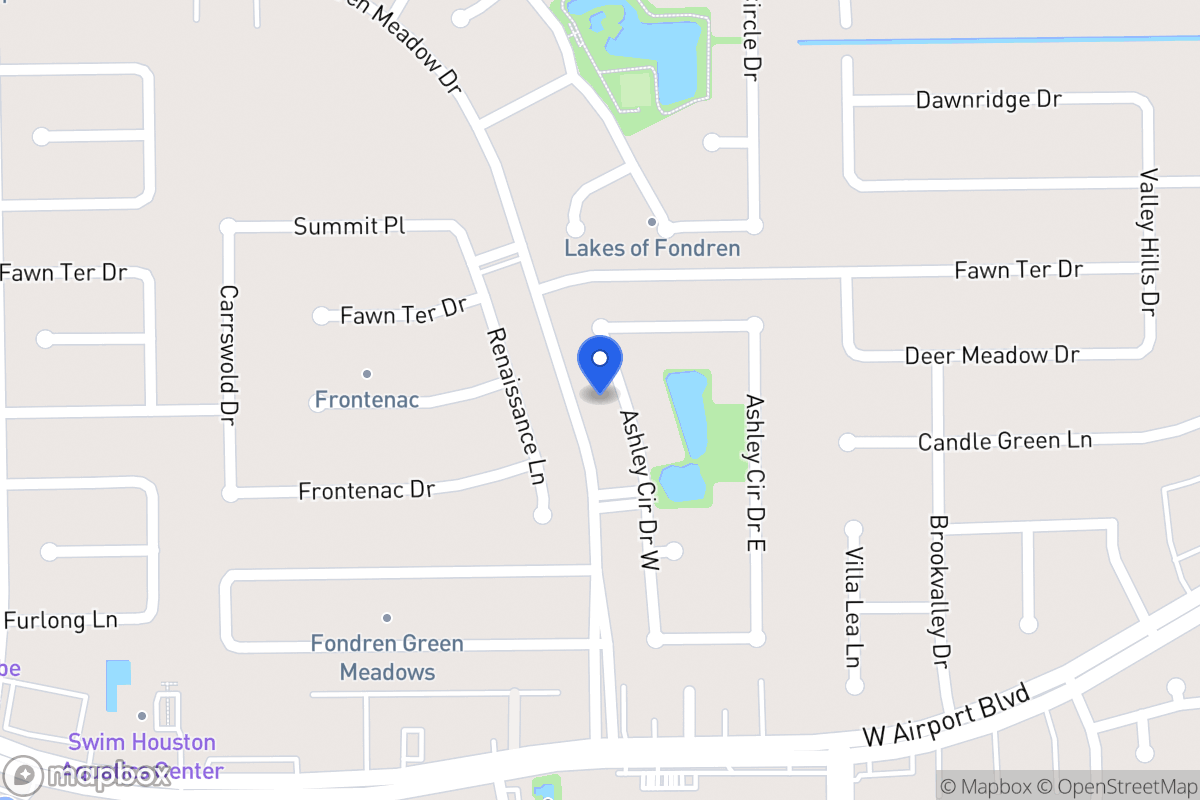 Map of 12114 Ashley Circle Dr W, Houston