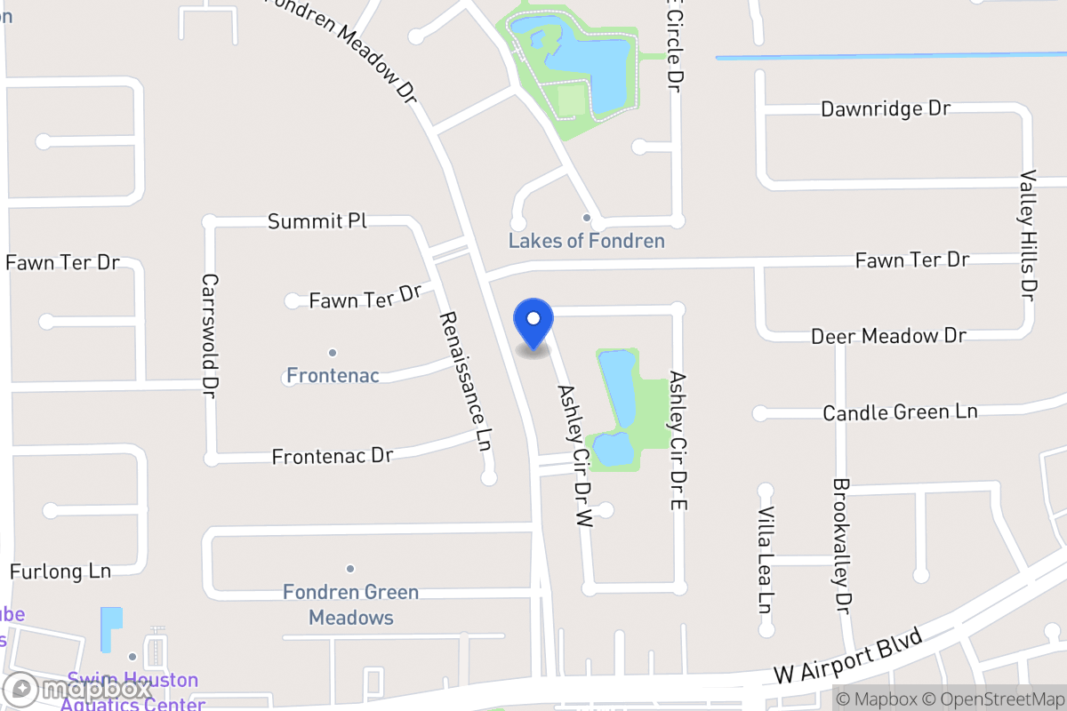 Map of 12110 Ashley Circle Dr W, Houston
