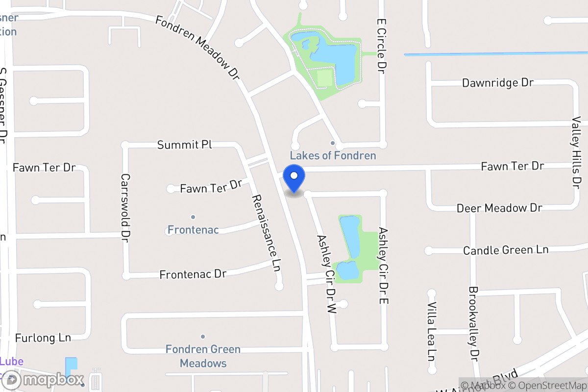 Map of 12102 Ashley Circle Dr W, Houston