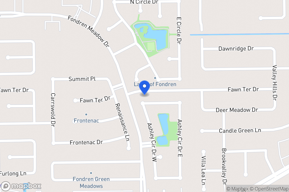 Map of 8110 Ashley Circle Dr N, Houston