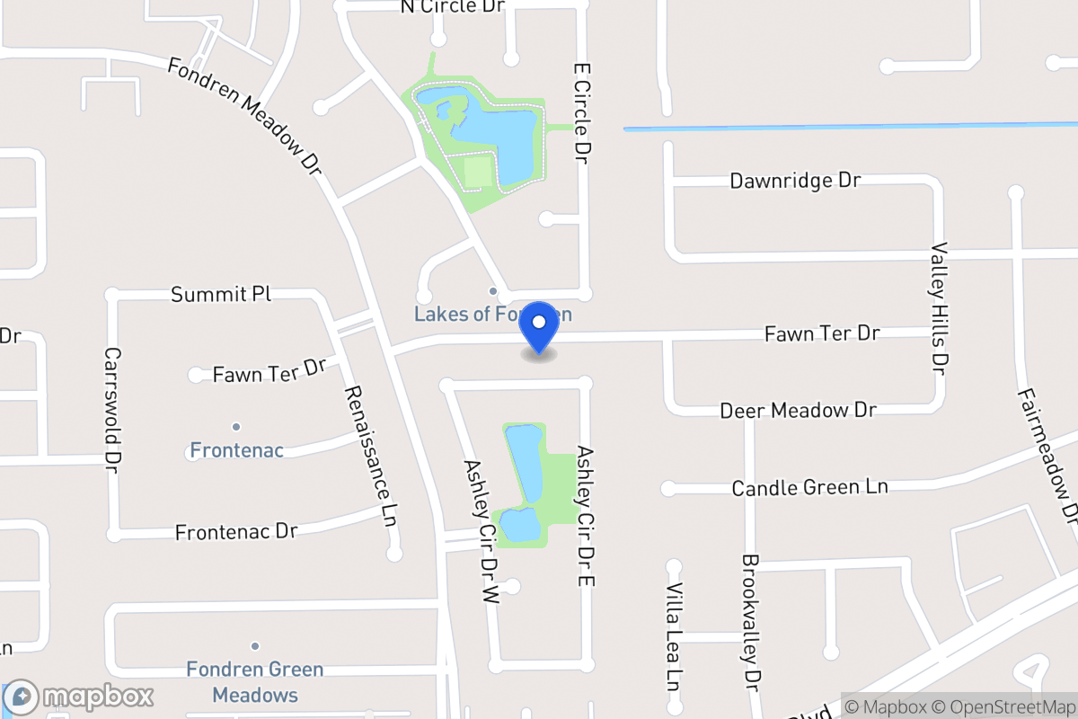 Map of 8010 Ashley Circle Dr N, Houston