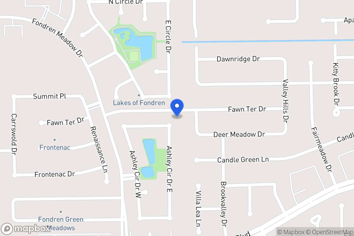 Map of 12103 Ashley Circle Dr E, Houston