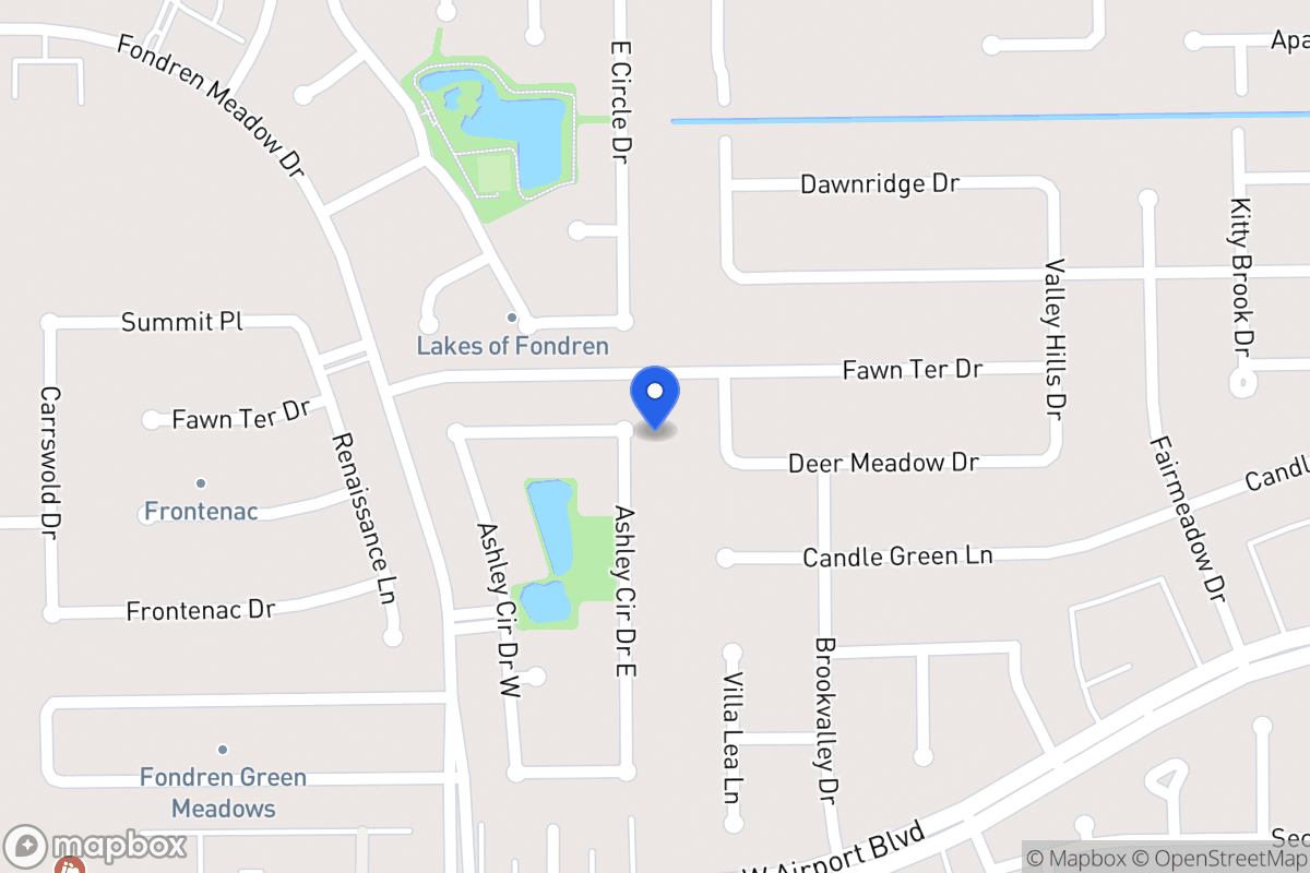 Map of 12107 Ashley Circle Dr E, Houston