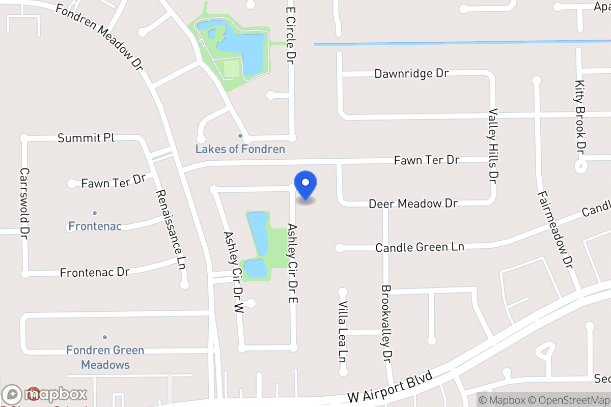 Map of 12111 Ashley Circle Dr E, Houston