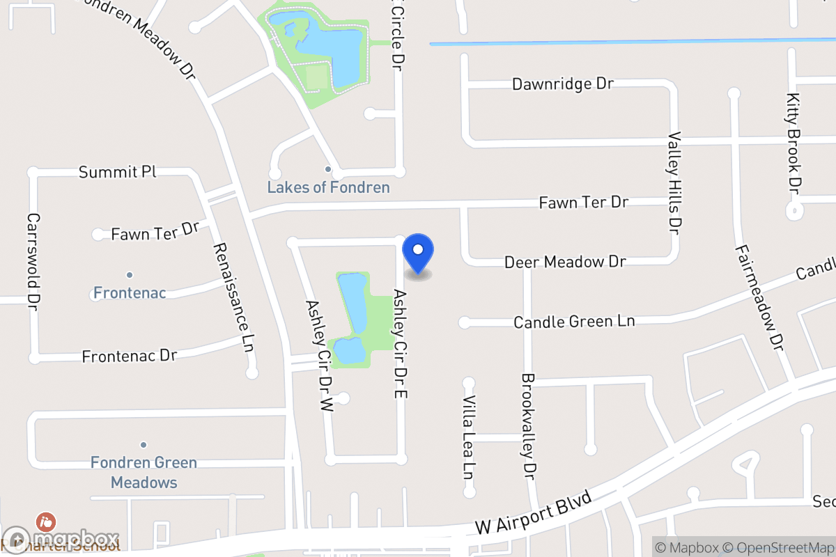 Map of 12115 Ashley Circle Dr E, Houston