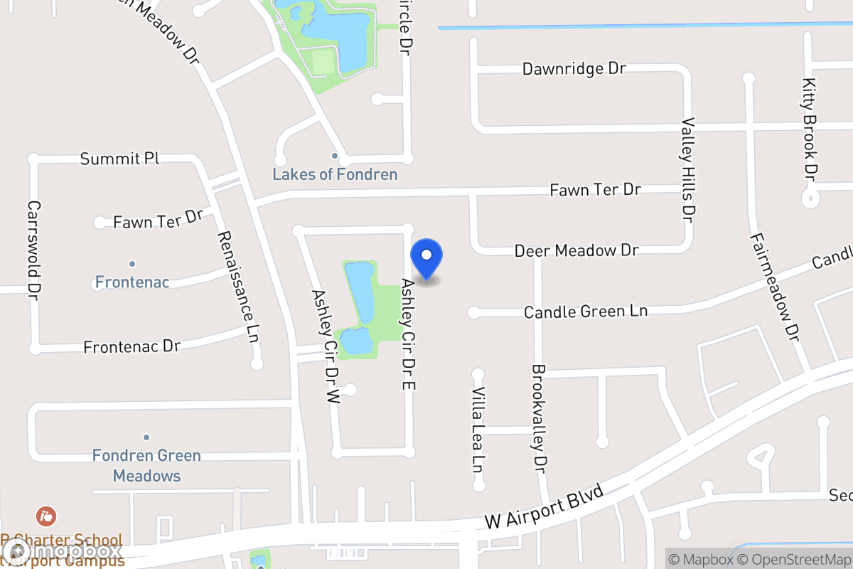 Map of 12119 Ashley Circle Dr E, Houston