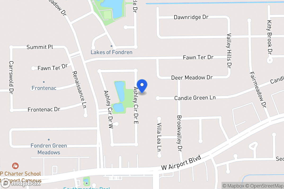 Map of 12123 Ashley Circle Dr E, Houston