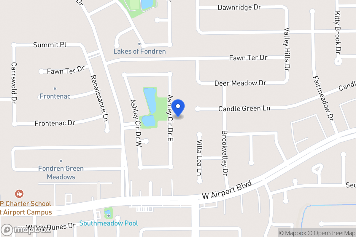 Map of 12131 Ashley Circle Dr E, Houston