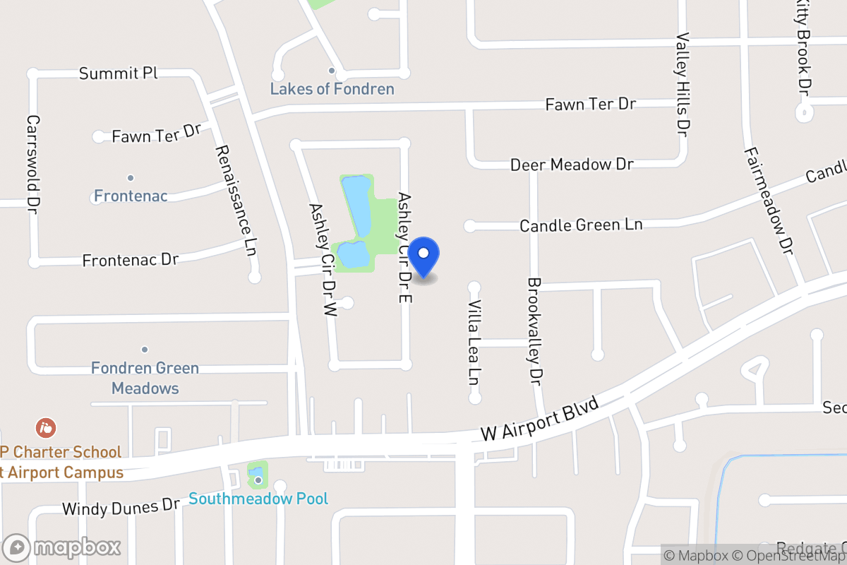 Map of 12207 Ashley Circle Dr E, Houston