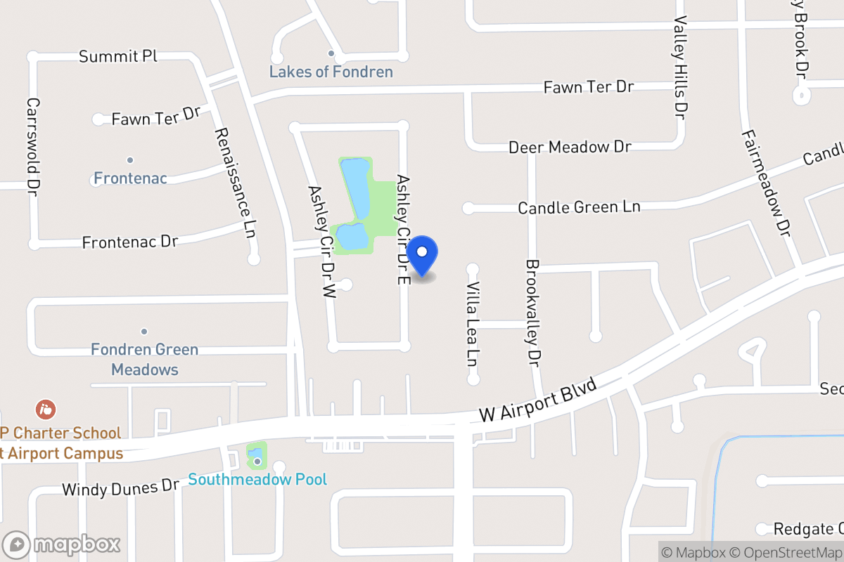 Map of 12211 Ashley Circle Dr E, Houston