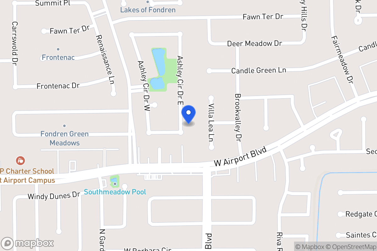 Map of 12223 Ashley Circle Dr E, Houston