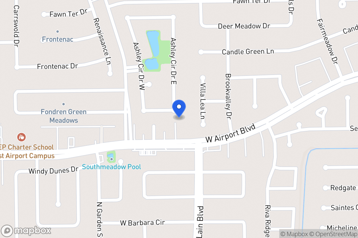 Map of 8003 Ashley Circle Dr S, Houston