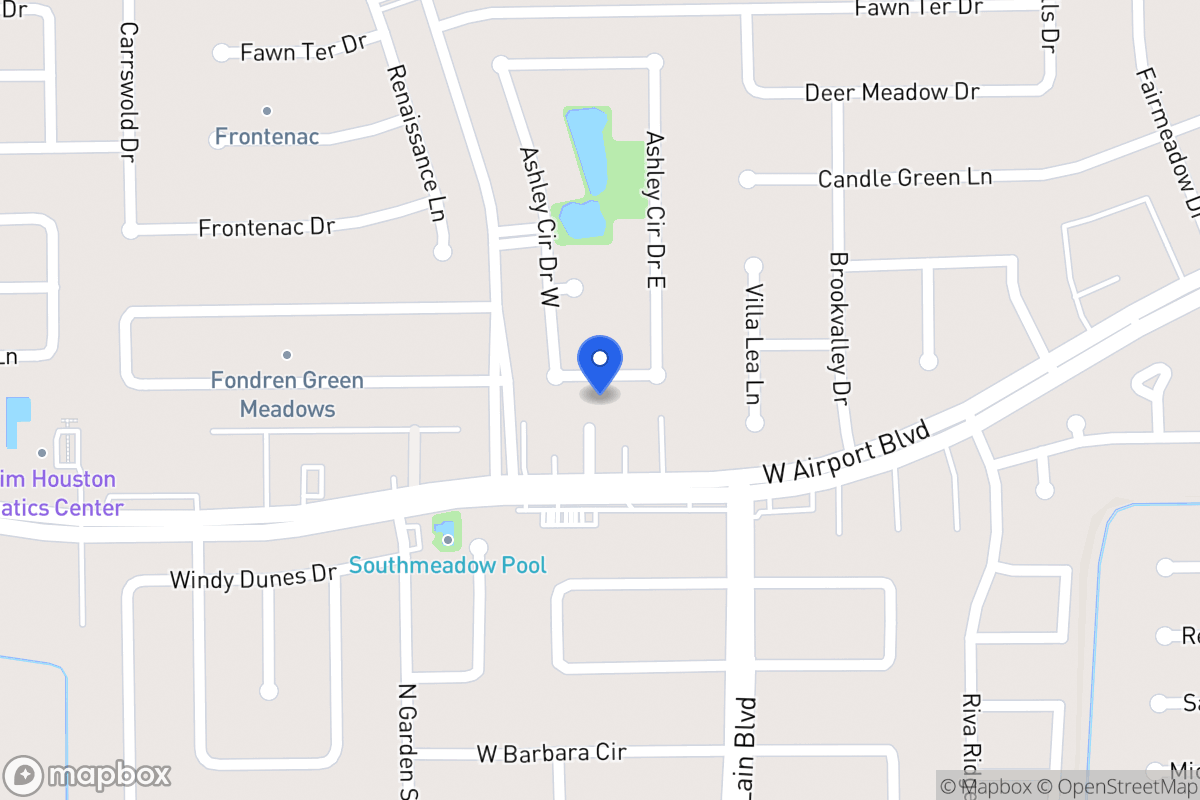 Map of 8103 Ashley Circle Dr S, Houston