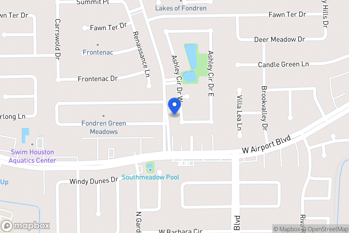 Map of 12218 Ashley Circle Dr W, Houston