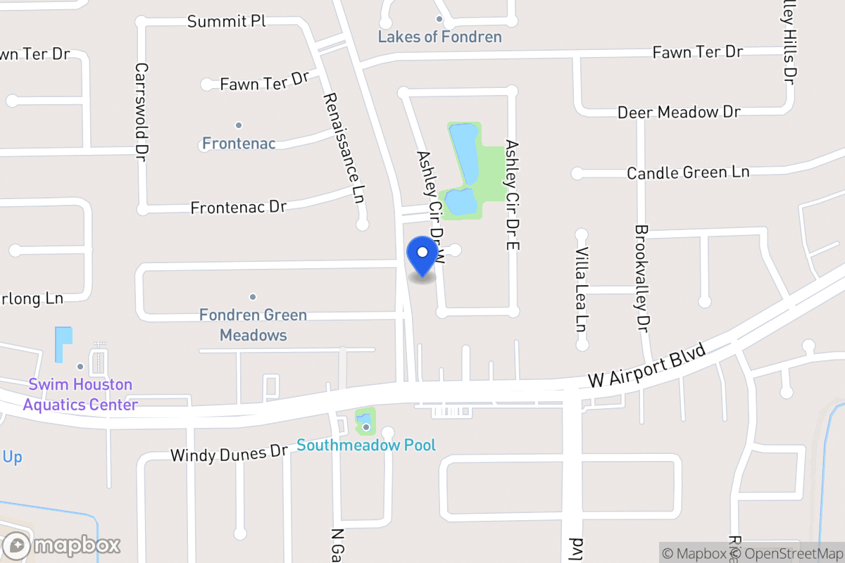 Map of 12214 Ashley Circle Dr W, Houston