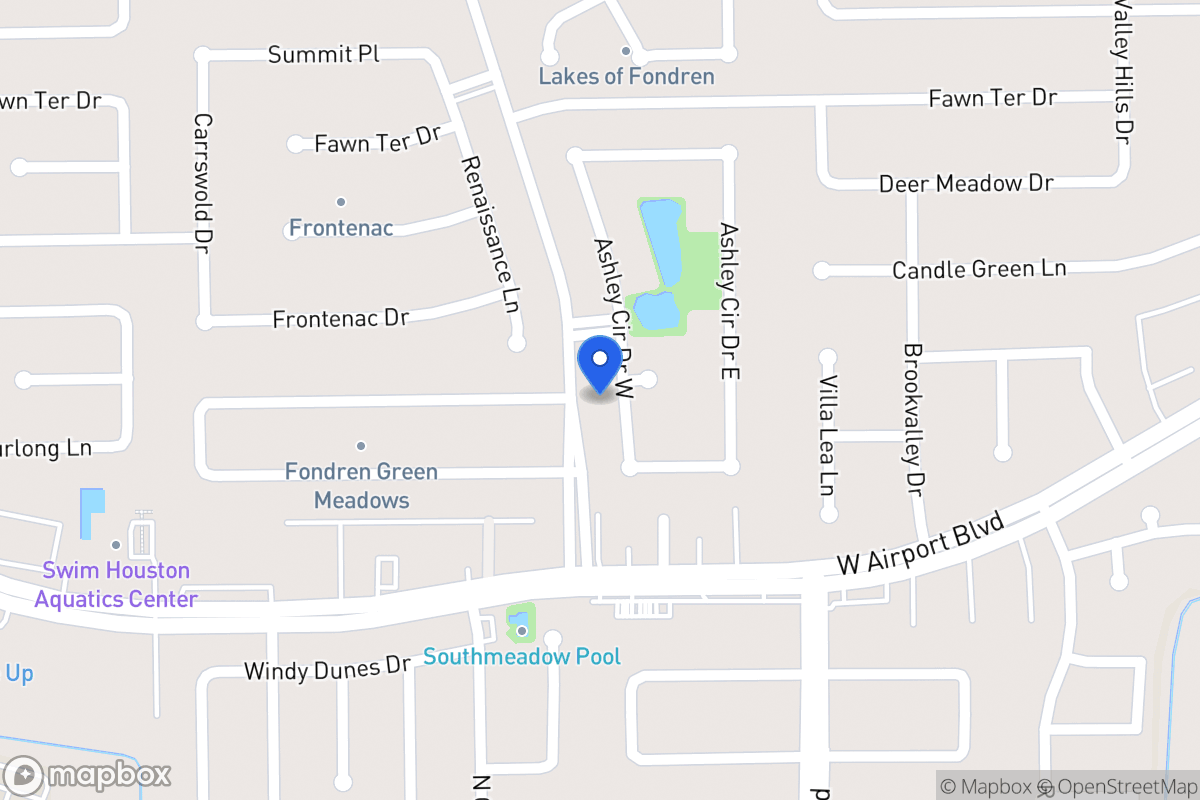 Map of 12210 Ashley Circle Dr W, Houston