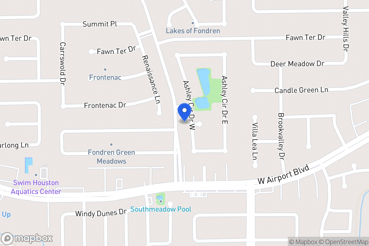 Map of 12206 Ashley Circle Dr W, Houston