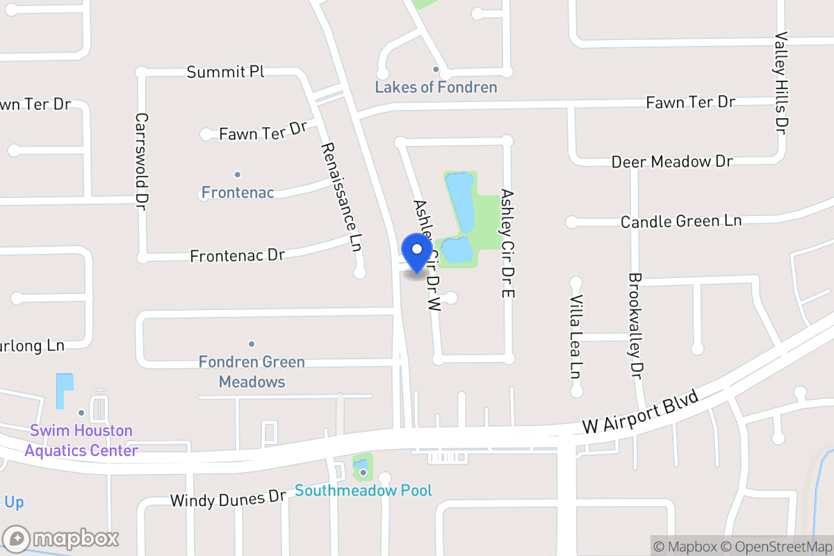 Map of 12202 Ashley Circle Dr W, Houston