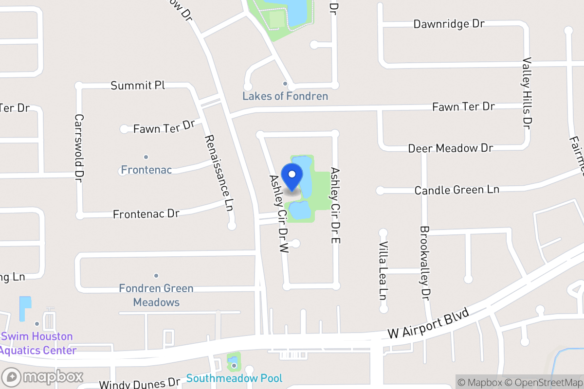 Map of 12123 Ashley Circle Dr W, Houston
